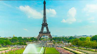 The Eiffel Tower in Paris, time-lapse