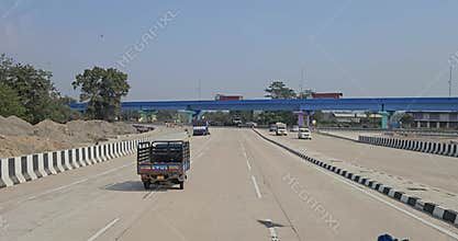 POV Driving on Modern Indian Highway Flyover Road