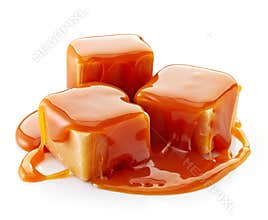 Caramel candies and caramel sauce