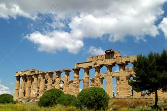 Old Italy, Greek temple in Agrigento, Sicily