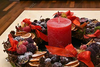 Advent wreath natural setting