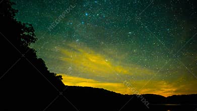 Stars Over Calm Water