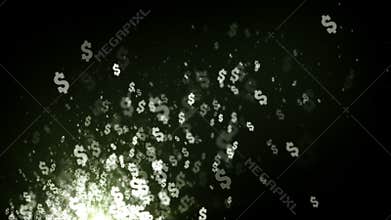 Dollar Signs Green Rising