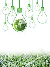 Ecology concepts on white background