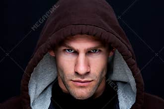 Hooded man