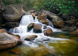 Blurred Waterfalls Nature Landscape in Blue Ridge