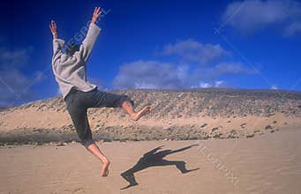 Happy Jumping girl