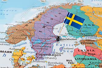 Sweden man and flag pin