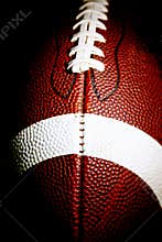 Macro of an American football