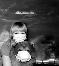 Breathe dirty air through a mask