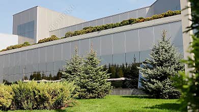 Exterior of modern storehouse or factory, tile manufacturer plants, exterior of the modern plant, modern factory, Modern