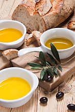 Different kinds of olive oil