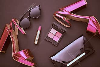Fashion Cosmetic Makeup. Design Woman Accessories