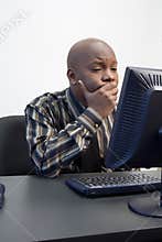 African-American Men at a Computer
