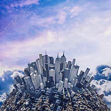 Sunlight mountain city