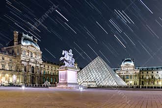 Star Trail at The Louvre