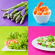 Fresh healthy food set