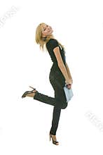 Pretty Woman With A Document