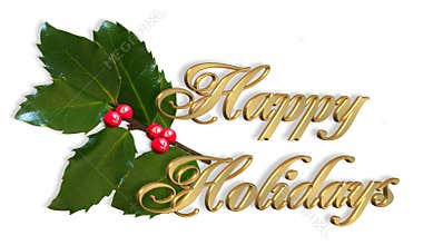 Christmas card simple Happy Holidays