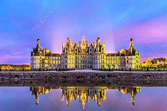Chateau de Chambord, the largest castle in the Loire Valley - France