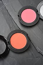 Make up and cosmetic beauty products arranged