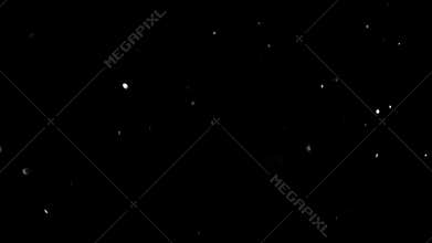 Black matte. Many dust particles flying in the air