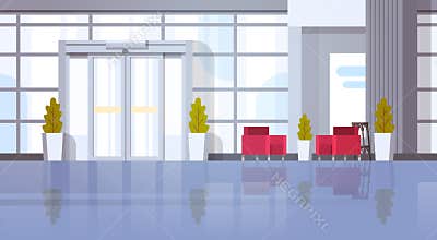Modern Office Hall Building Waiting Room Interior
