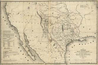 Map of Texas and the countries adjacent 1844