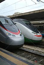 Two Italian express trains