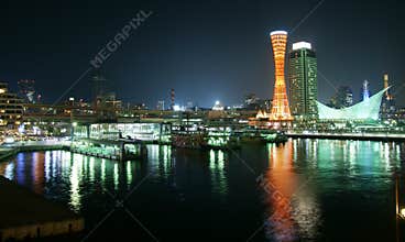 The harbor of Kobe in Japan