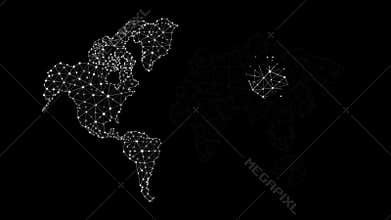 World map with connection line for futuristic network connect concepts