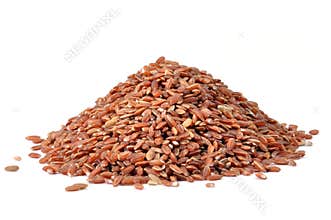 Brown rice grains