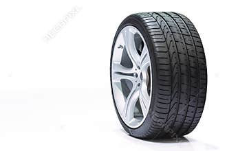 Wheel car, Car tire, Aluminum wheels on white backgroun