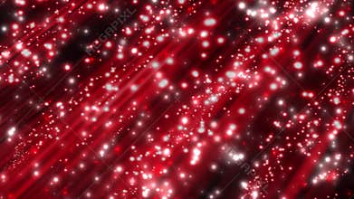 Christmas red background with white bokeh snow falling holiday xmas
