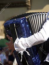 Playing the accordion