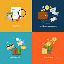Personal finance icon set