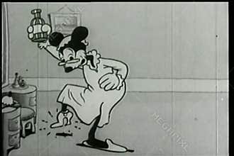 Cartoon of mouse experiencing the elixir of youth