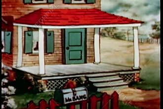 Angry man storming out of house