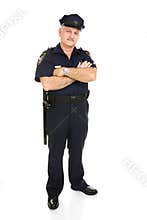 Policeman - Full Body Isolated