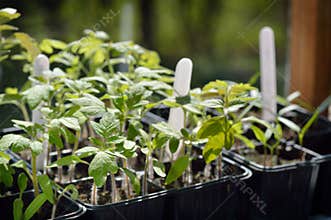 Tomato seedlings.