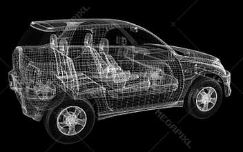 3D design of car