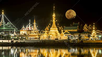 Full Moon at Wat Jong Kham and Jong Klang Temple
