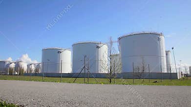 Slider shot of fuel storage station.