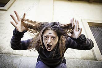 Girl screams crazy