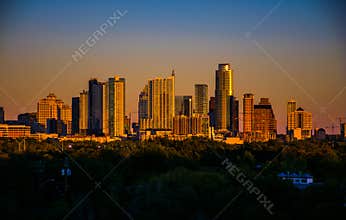 Belt of Venus over Austin Best city in Texas