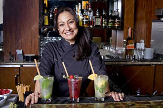 Female Bartender Mixologist