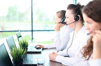 Smiling female customer service