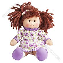 Rag Doll Fabric Sit Isolated