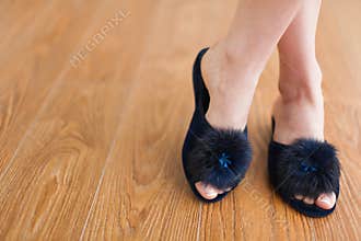 Furry slippers