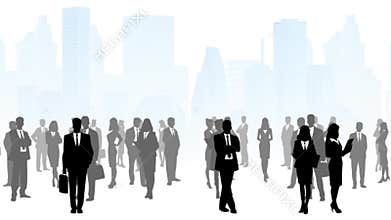 Business people in city